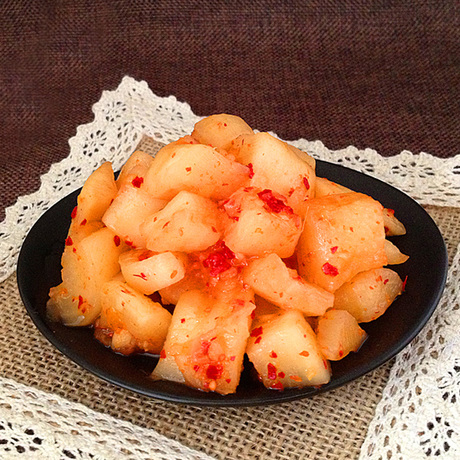 韩国味手工泡菜罗卜 朝鲜味酸辣萝卜块 下饭菜 手工腌制小菜 150g