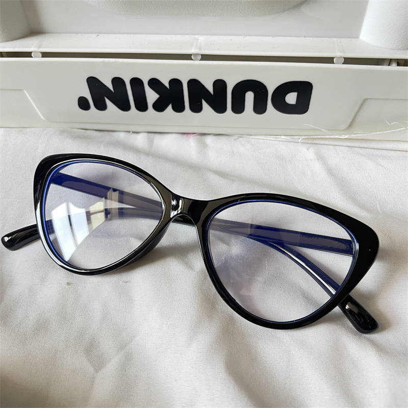 Silver cat eye black anti-blue light