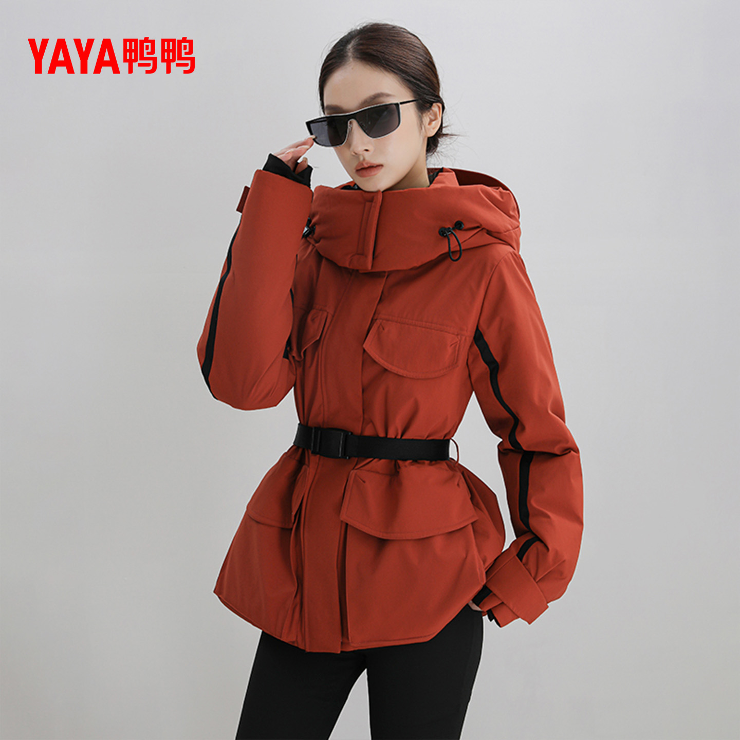 鸭鸭羽绒服女士2025年冬季新品中长款保暖显瘦加厚鸭绒时尚厚外套