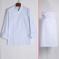 Белый лонгслив, фартук