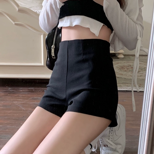 Черные базовые шорты, штаны, безопасное защитное белье, высокая талия, подходит для подростков