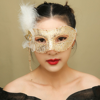 taobao agent Kamen Hallow Dance Party Masked Sexy Waste Lace High -end Luxury Golden Bride Mask Annual Meeting