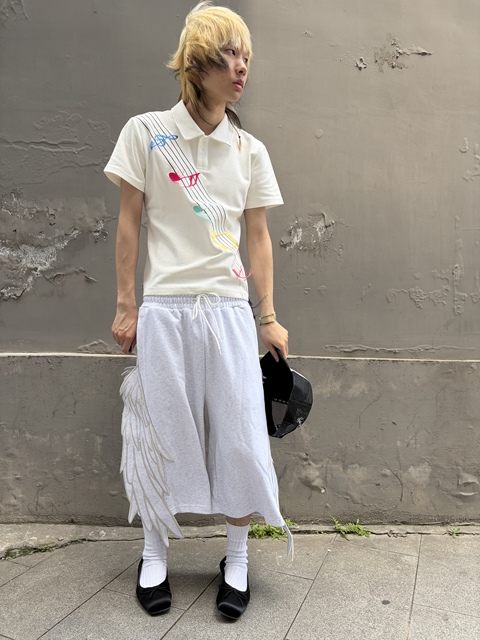 ANGEL WING PATCHWORK SHORTS image 9