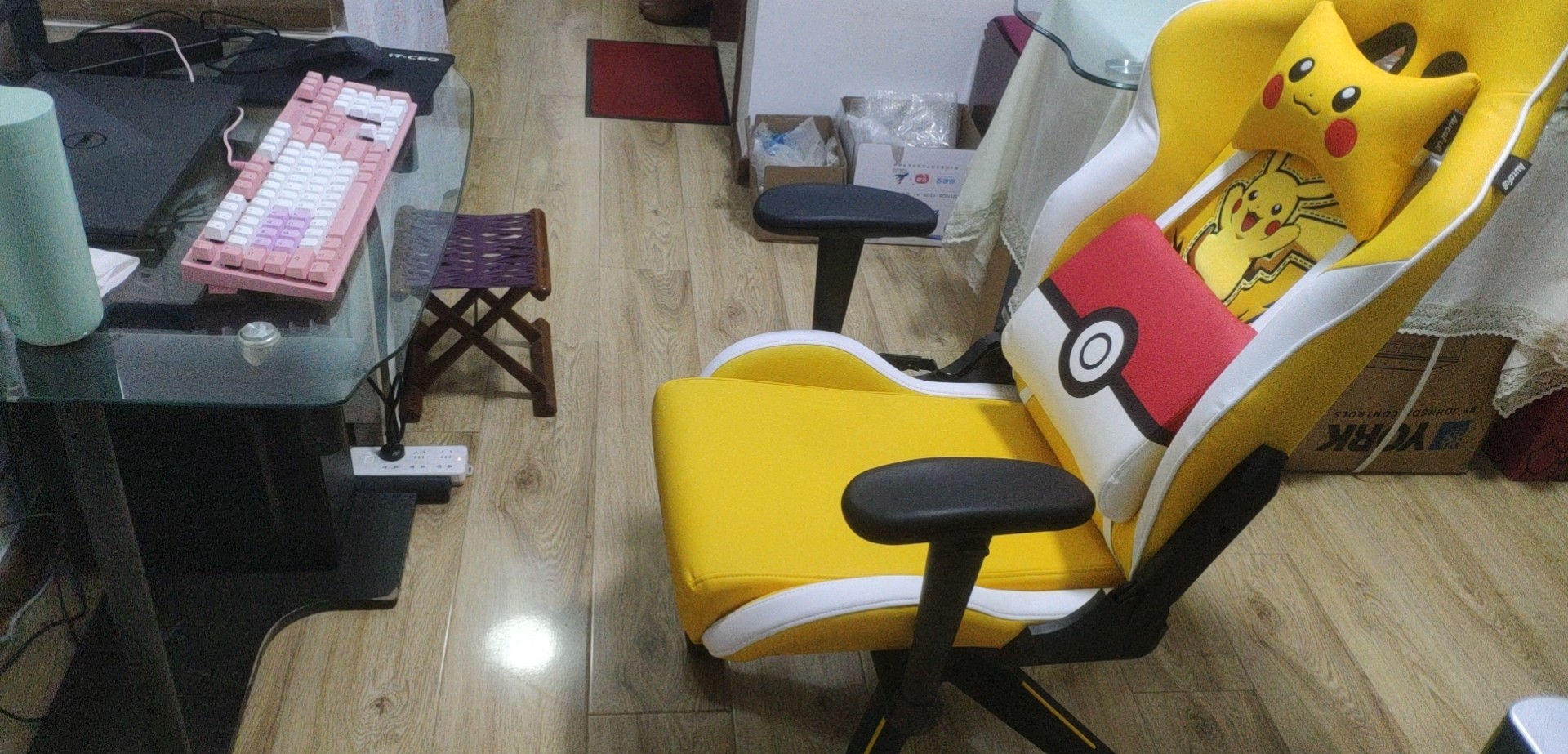傲风皮卡丘联名款电竞椅人体工学椅男女生游戏电脑椅家用椅子
