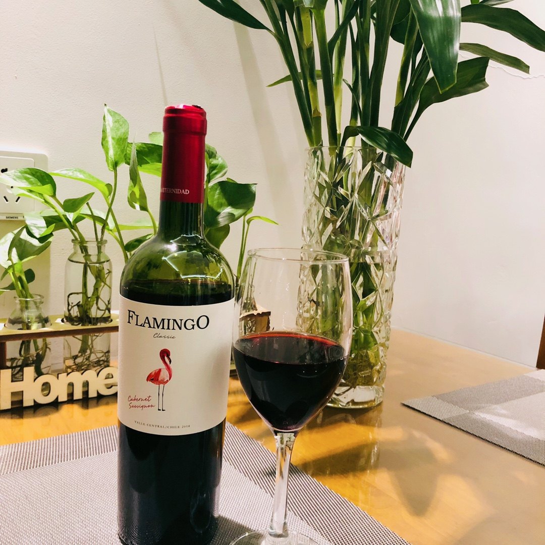 智利中央山谷进口红酒 火烈鸟经典赤霞珠乾红鸟酒乾红酒6瓶原装