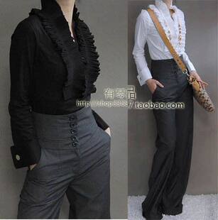 WOMEN's Colored Trousers, Fitted Overall, High Waist