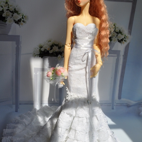 bjd sd 3分鱼尾婚纱 泡沫人鱼【026】娃衣订制