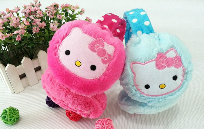 

Меховые наушники детские Kitty