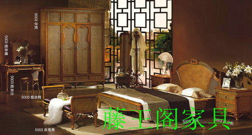 

Двуспальная кровать Furniture rattan king Court