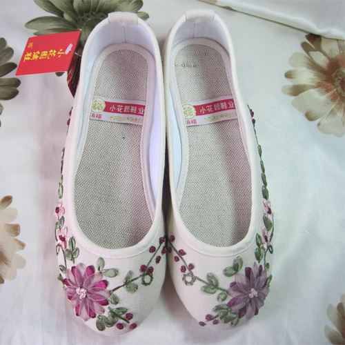 

туфли Small garden blessing card embroidered shoes a6023