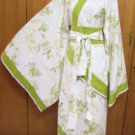 佛伦汉服*棉布双绕广袖单层曲裾深衣*(需换布料)