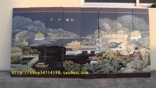 Шаньси Пиньяо толчок эмаль устройство экран Цзяншан песня подвесная экрана украшения стены, чтобы двигаться новый Жить подарок