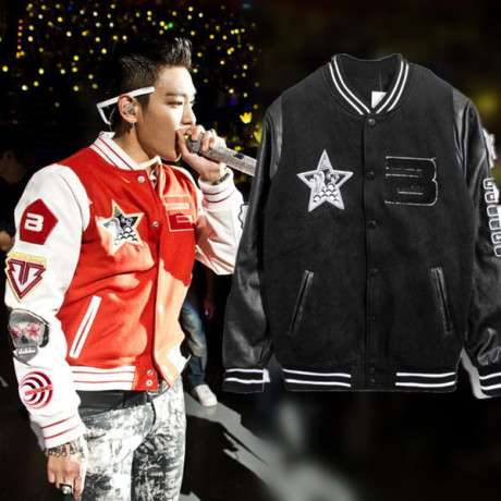 bigbang台湾演唱会徽章gd权志龙同款棒球服韩版纯棉冬外套包邮