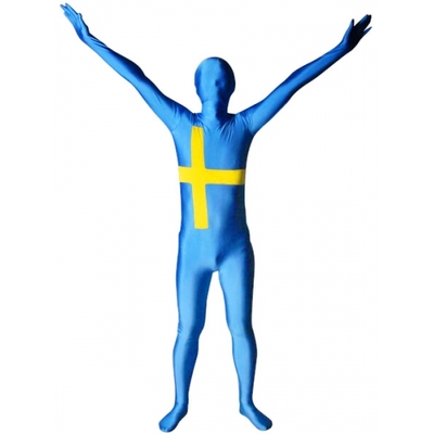 taobao agent Swedish flag tight -fitting high bombs, Laika Zentai all -inclusive tight -fitting stage performance festival performance clothing