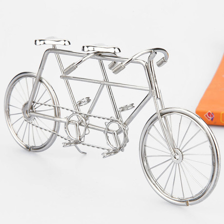 自行车小摆件创意手工不锈钢工艺品新奇个性家居小玩意小礼物j1