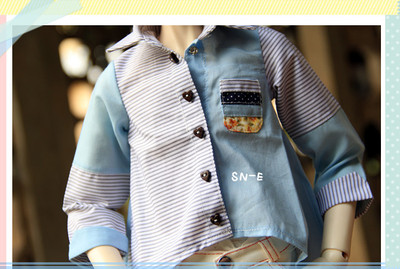 taobao agent [BJD] [Spot] SD13 1/3 3 -point rural wind irregular hem stitching shirt baby clothes