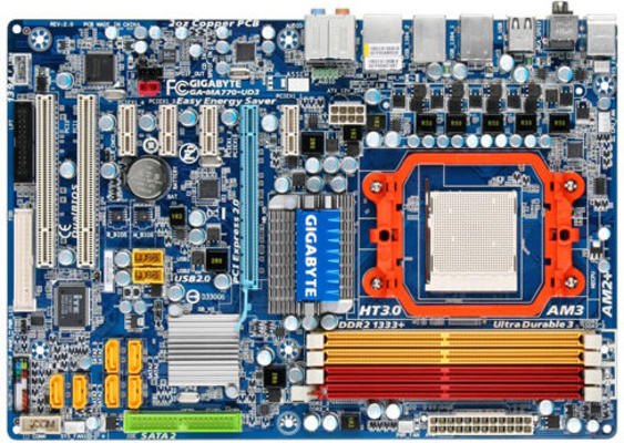 

Материнская плата Gigabyte MA770-UD3 DDR2 AM2 AM3 M4A77