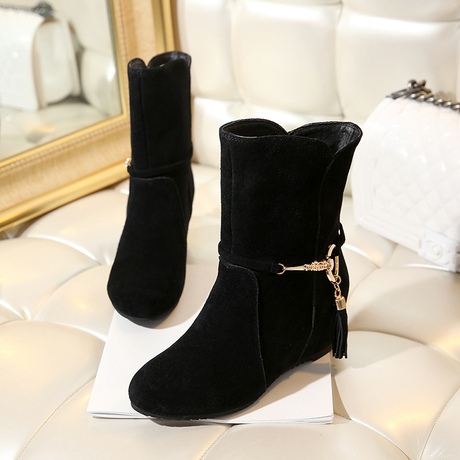 【平跟短靴】_磨砂真皮女靴图片_中跟靴子价格_搭配分享 - 爱逛街