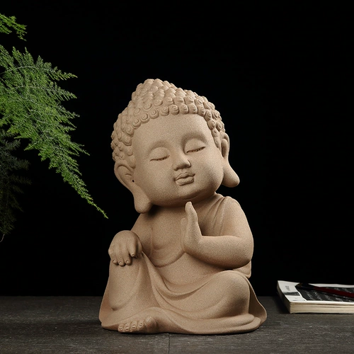 Западные три святых, сидящие Будда Статуя Зиша Керамика Керамика, Домашний офис создал новые китайские подарки