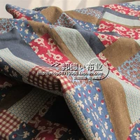 Хлопок и льняная ткань в сельском стиле раздавливающие лоскутные сетки сетка сетка и белье
