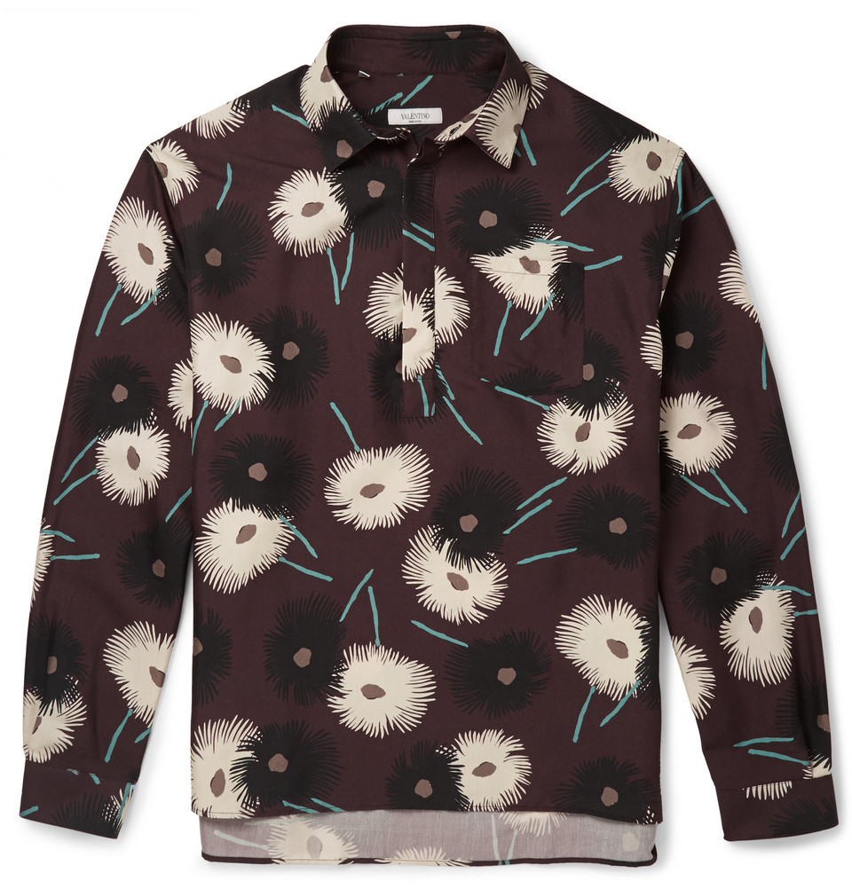 

Рубашка мужская VALENTINO mrporter516285 Floral-Print Silk