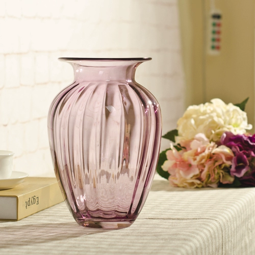 Xibei Home Mabrishing European -стиль прозрачная стеклянная ваза современная модная цветочная посуда Маленькая рельефная стола цветочные вилки