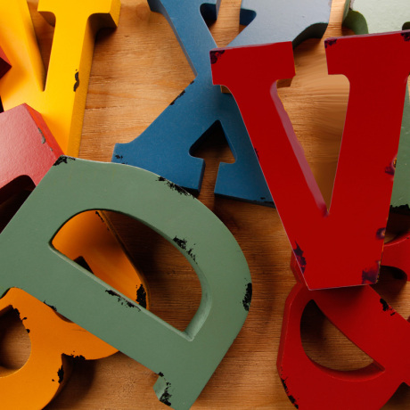 美式创意英文26字母家居桌面立体木质摆件复古做旧橱窗摆设装饰品