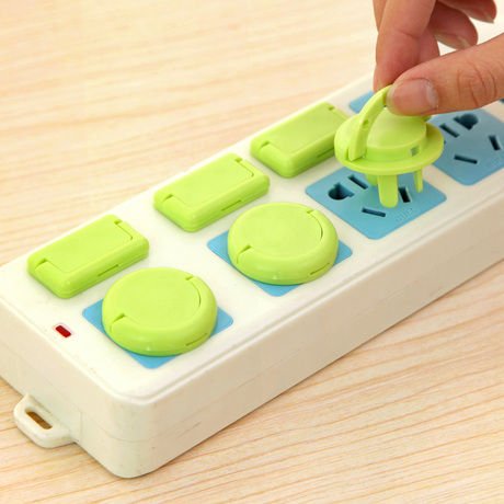 a居家安全插座保护盖 宝宝防触电绝缘安全塞 电源插头孔塞器 6个