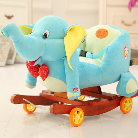 熊先生大号大象儿童音乐木马摇马摇摇马两用宝宝摇摇椅车早教玩乐