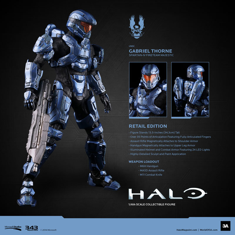 

Военные игрушки для детей 3A HALO UNSC Gabriel Thorne