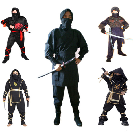 忍者服包邮!万圣节cos成人儿童火影忍者服装 刺客夜行衣装扮