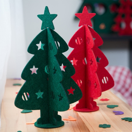 创意不织布圣诞树圣诞节礼物摆件 圣诞节装饰品 圣诞场地布置用品