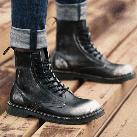 【中筒男士皮靴】_男士中筒皮靴图片_英伦中筒皮靴价格_搭配分享 - 爱
