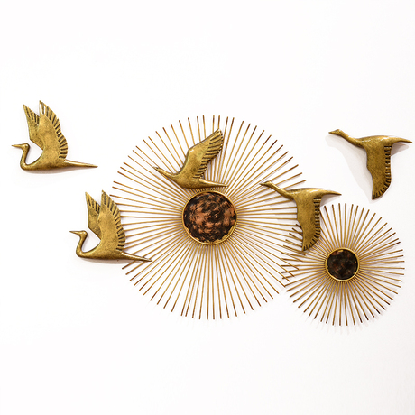 墙贴铁艺墙饰挂件创意家居客厅背景墙面装饰品现代简约立体3d壁饰