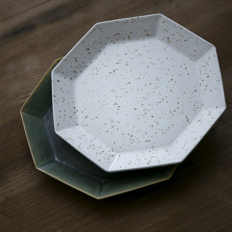 包邮 饰物志 素器 八角 日式色釉盘子碟子 日用氧气原创陶瓷