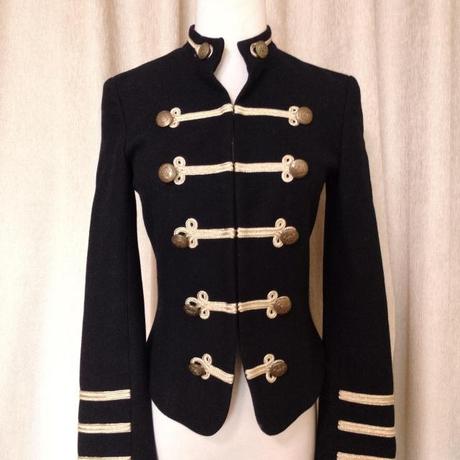 全新 外贸原单 骑士精神 宫廷贵族风 拿破仑军装 双排扣毛呢外套