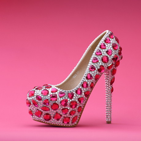 【圆头水钻新娘鞋】_圆头新娘鞋图片_礼服水晶鞋价格_搭配分享 - 爱