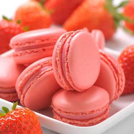 食婶mrssweet12枚装红色草莓味马卡龙蛋糕特价包邮情人节生日礼物