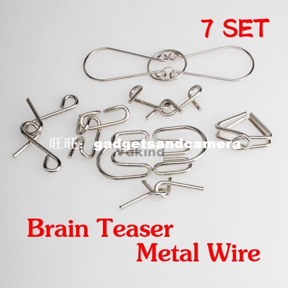 

Sets IQ Test Mind Game Toys Brain Teaser Metal Wire Puzzle