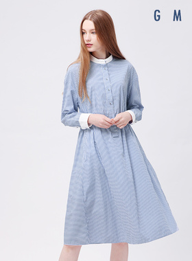 古木夕羊/gmxy2017夏女装新品大茧型结构连衣裙g163920