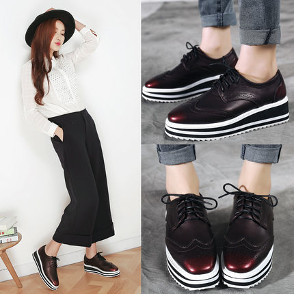 【新款女松糕鞋】_女春季松糕鞋图片_布洛克单鞋价格_搭配分享 - 爱