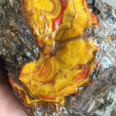 北票战国红原石红黄丝动丝闪丝