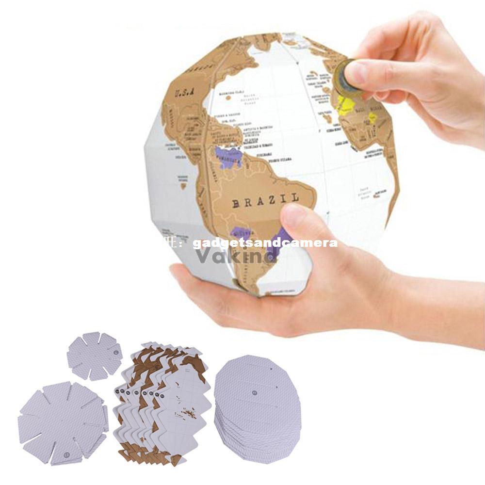 

V1NF 3D Globe World Map Build Explore Scratch Personal Trave