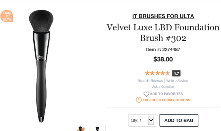 

Кисть для нанесения макияжа OTHER It LBD Foundation Brush #302