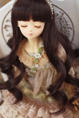 taobao agent Free shipping!BJD doll 1/4 high temperature silk dark curly curly lady soft girl hair ~