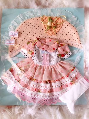 taobao agent Two sets of free shipping] BJD doll clothes hlola1/64 points yosd doll pink princess skirt