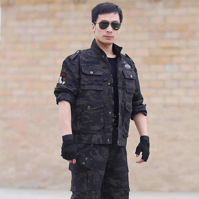 户外特种兵男纯棉野战休闲迷彩服套装 黑鹰作训工作服春夏季军装 宝贝