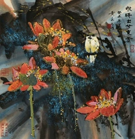«Утро XI» Хуан Юнгю, знаменитая каллиграфия и живопись 50*50 см. Бесплатная доставка