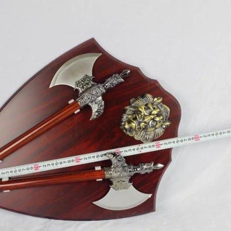 斧头装饰挂板剑挂墙十八般兵器影视刀剑镇宅辟邪礼品双板斧未开刃