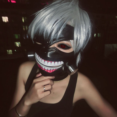 包邮喰种金木研周边口罩拉链面具cos道具东京食尸鬼面具现货